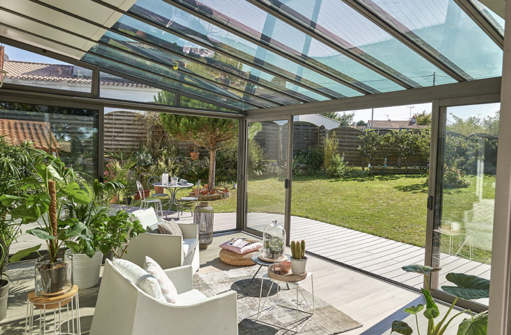 exemple véranda rideau